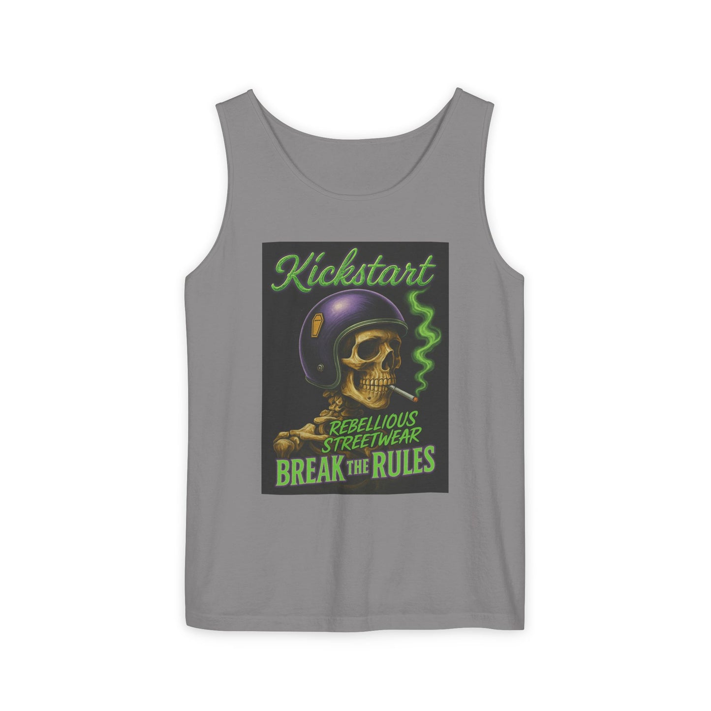 Rebellious Skulls Tank Top, Unisex Streetwear, Break the Rules