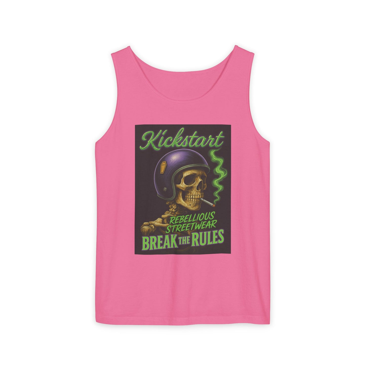 Rebellious Skulls Tank Top, Unisex Streetwear, Break the Rules