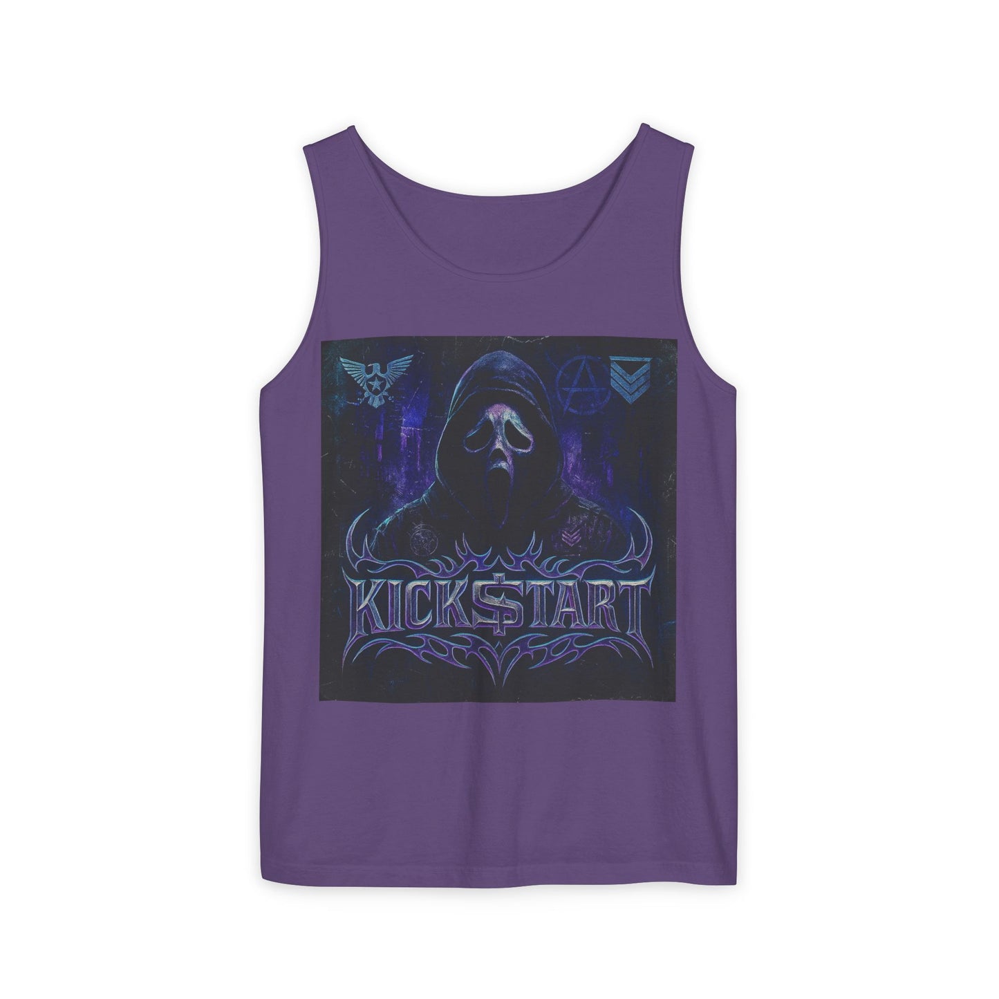 Kickstart Unisex Garment-Dyed Tank Top | Relaxed Fit Workout Tee, Music Festival Wear, Summer Essential, Gift for Music Lovers