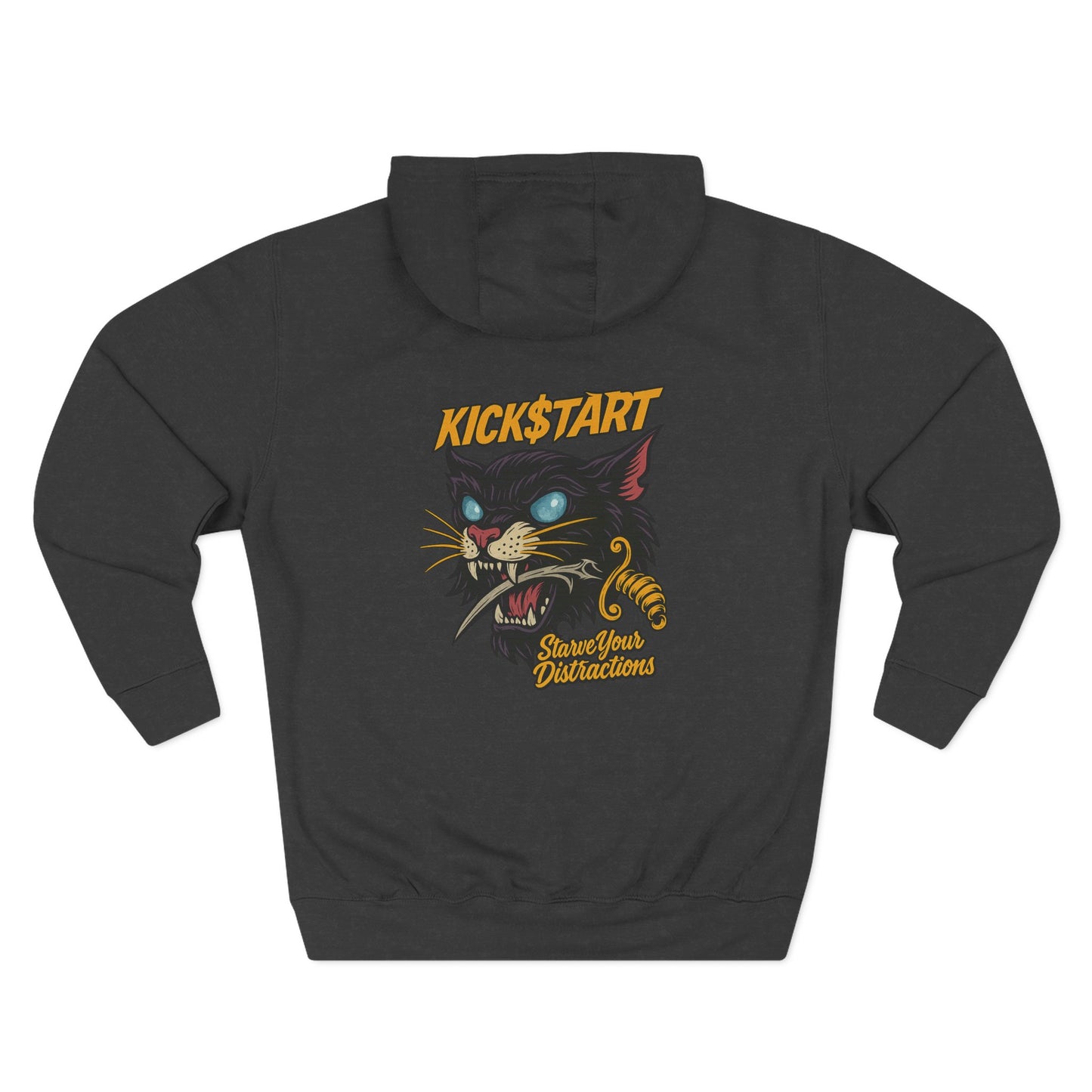 Kickstart Graphic Fleece Hoodie - Cozy Cat