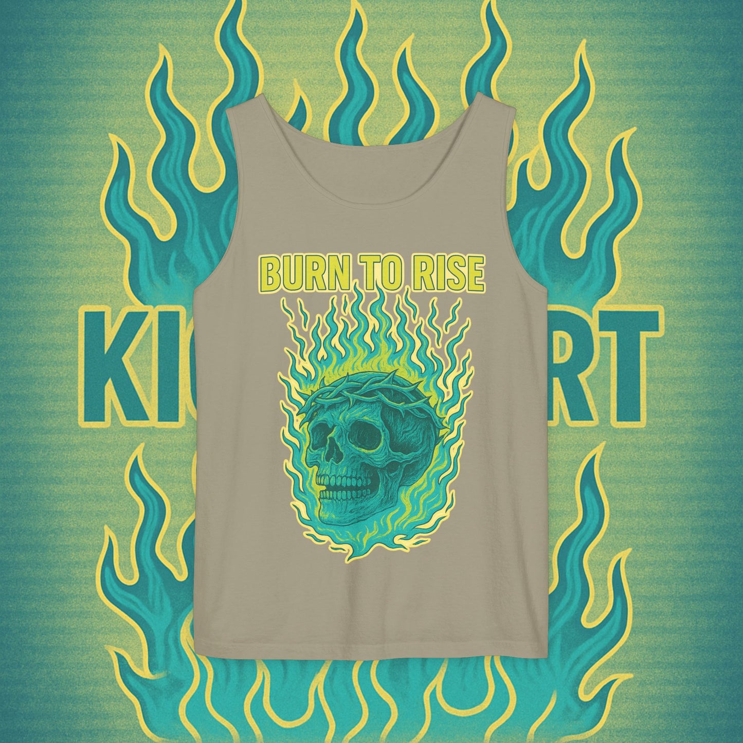 Burn to Rise Phoenix Tank | Kick$tart Motivational Gym Cutoff Shirt