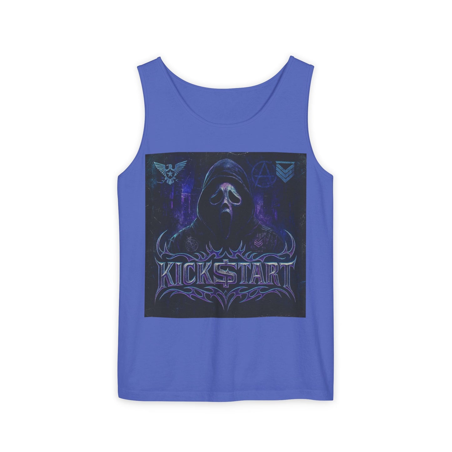 Kickstart Unisex Garment-Dyed Tank Top | Relaxed Fit Workout Tee, Music Festival Wear, Summer Essential, Gift for Music Lovers