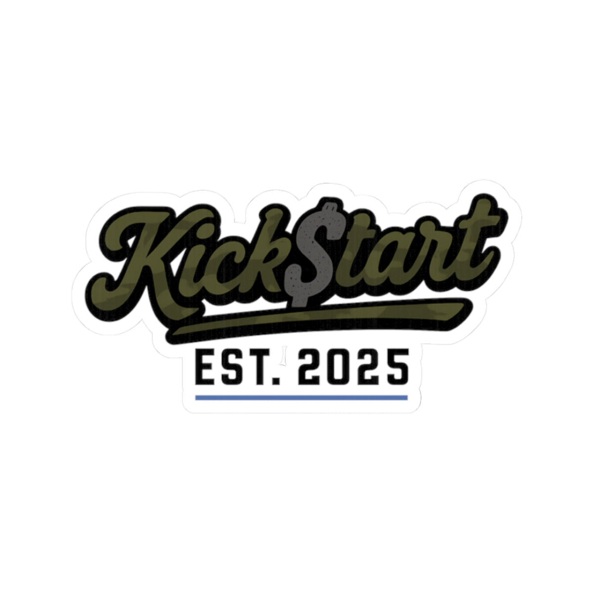 Kick$tart EST Camo Sticker – Founding Year Tactical Vinyl Decal