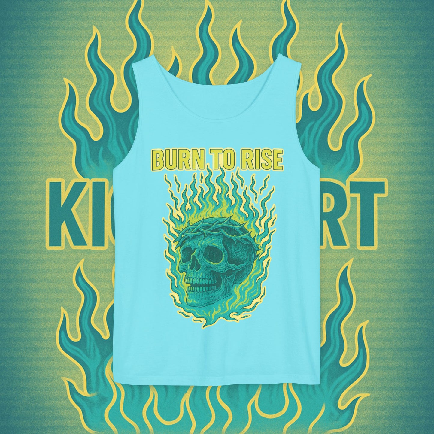 Burn to Rise Phoenix Tank | Kick$tart Motivational Gym Cutoff Shirt