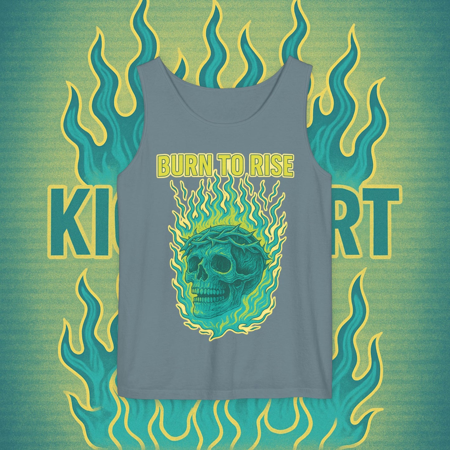 Burn to Rise Phoenix Tank | Kick$tart Motivational Gym Cutoff Shirt