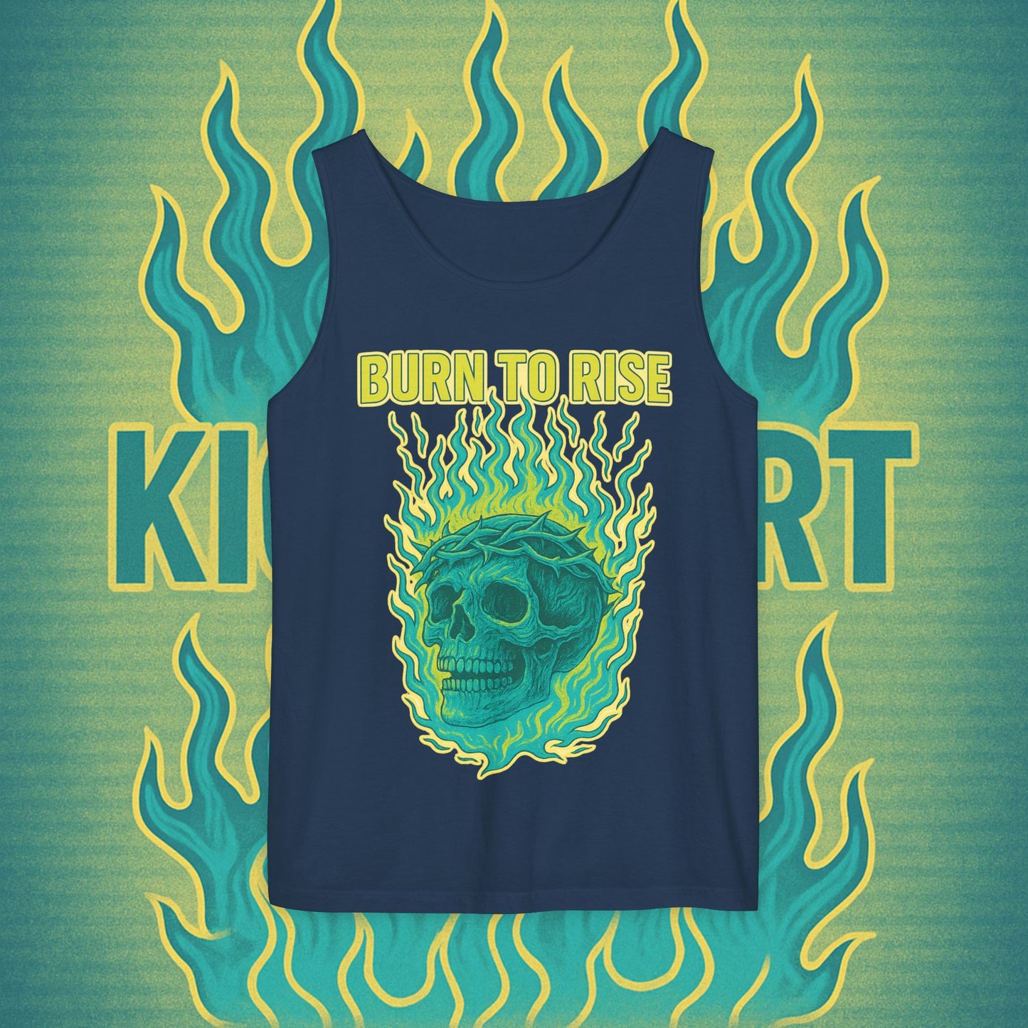 Burn to Rise Phoenix Tank | Kick$tart Motivational Gym Cutoff Shirt