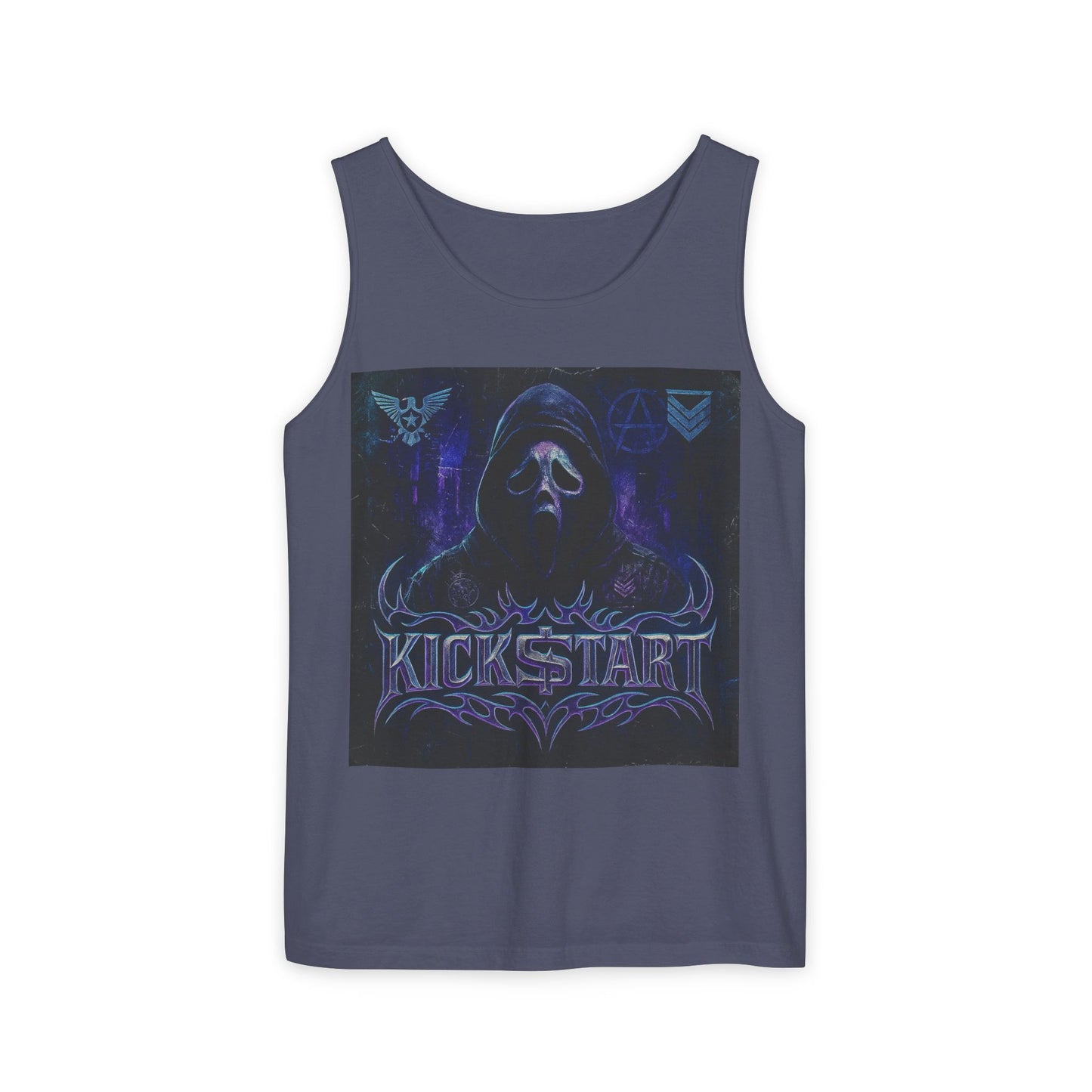 Kickstart Unisex Garment-Dyed Tank Top | Relaxed Fit Workout Tee, Music Festival Wear, Summer Essential, Gift for Music Lovers