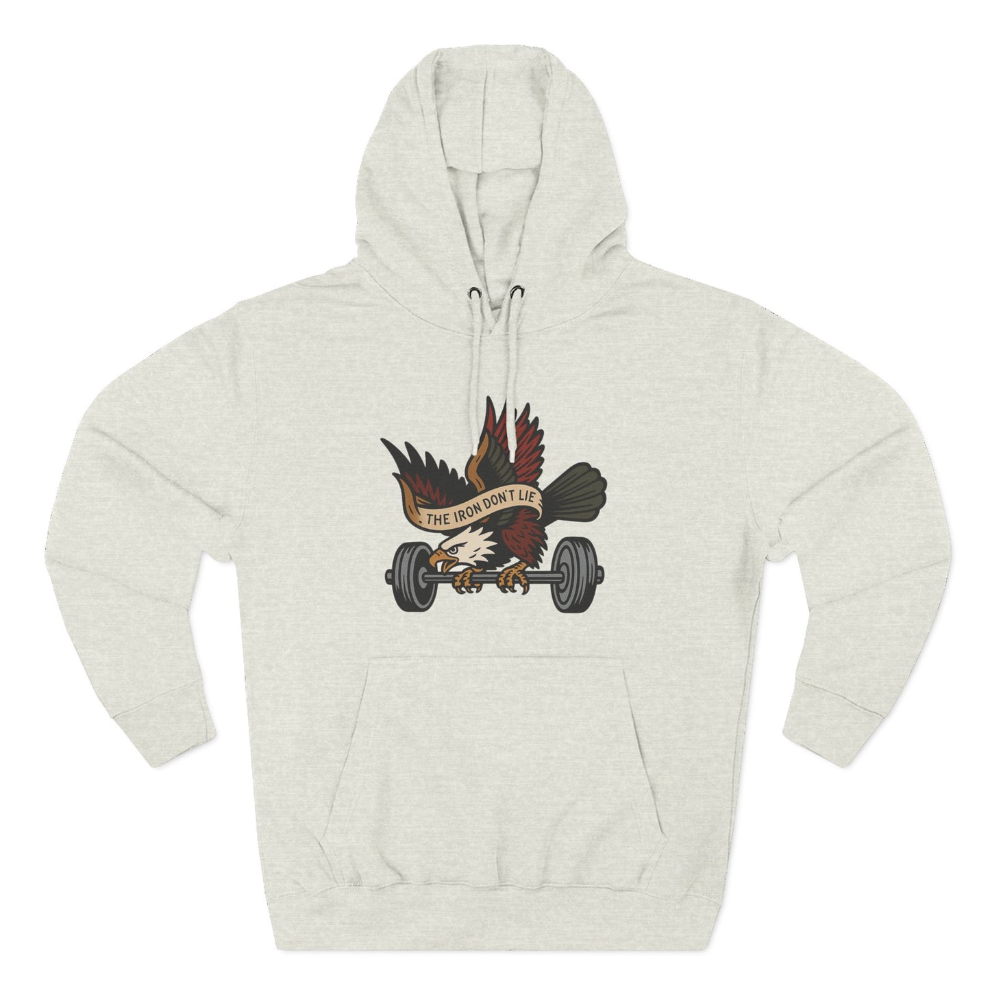 Gym Motivation Fleece Hoodie | ‘The Eagle Doesn't Lie’ Workout Pullover, Cozy Fitness Apparel, Gifts for Gym Lovers, Athleisure Sweatshirt