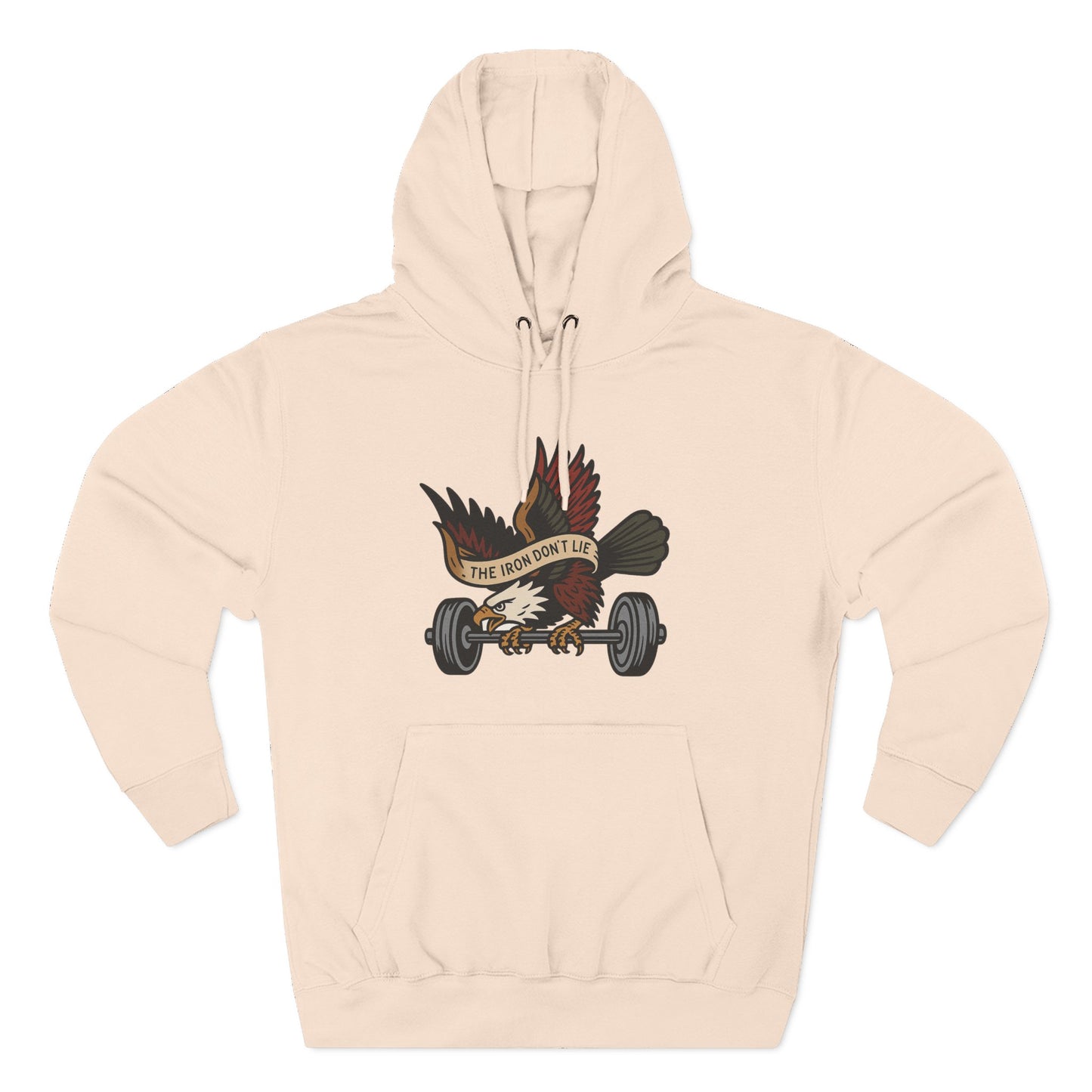 Gym Motivation Fleece Hoodie | ‘The Eagle Doesn't Lie’ Workout Pullover, Cozy Fitness Apparel, Gifts for Gym Lovers, Athleisure Sweatshirt