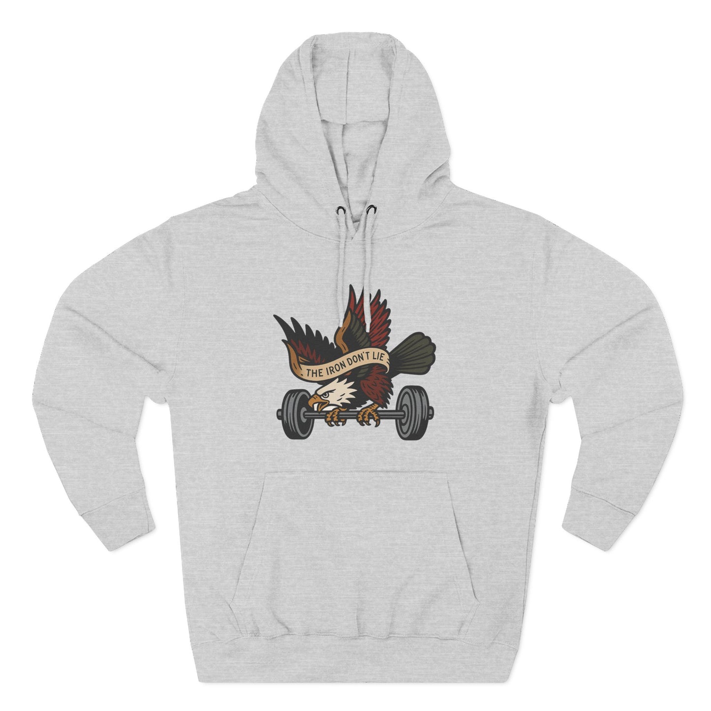 Gym Motivation Fleece Hoodie | ‘The Eagle Doesn't Lie’ Workout Pullover, Cozy Fitness Apparel, Gifts for Gym Lovers, Athleisure Sweatshirt