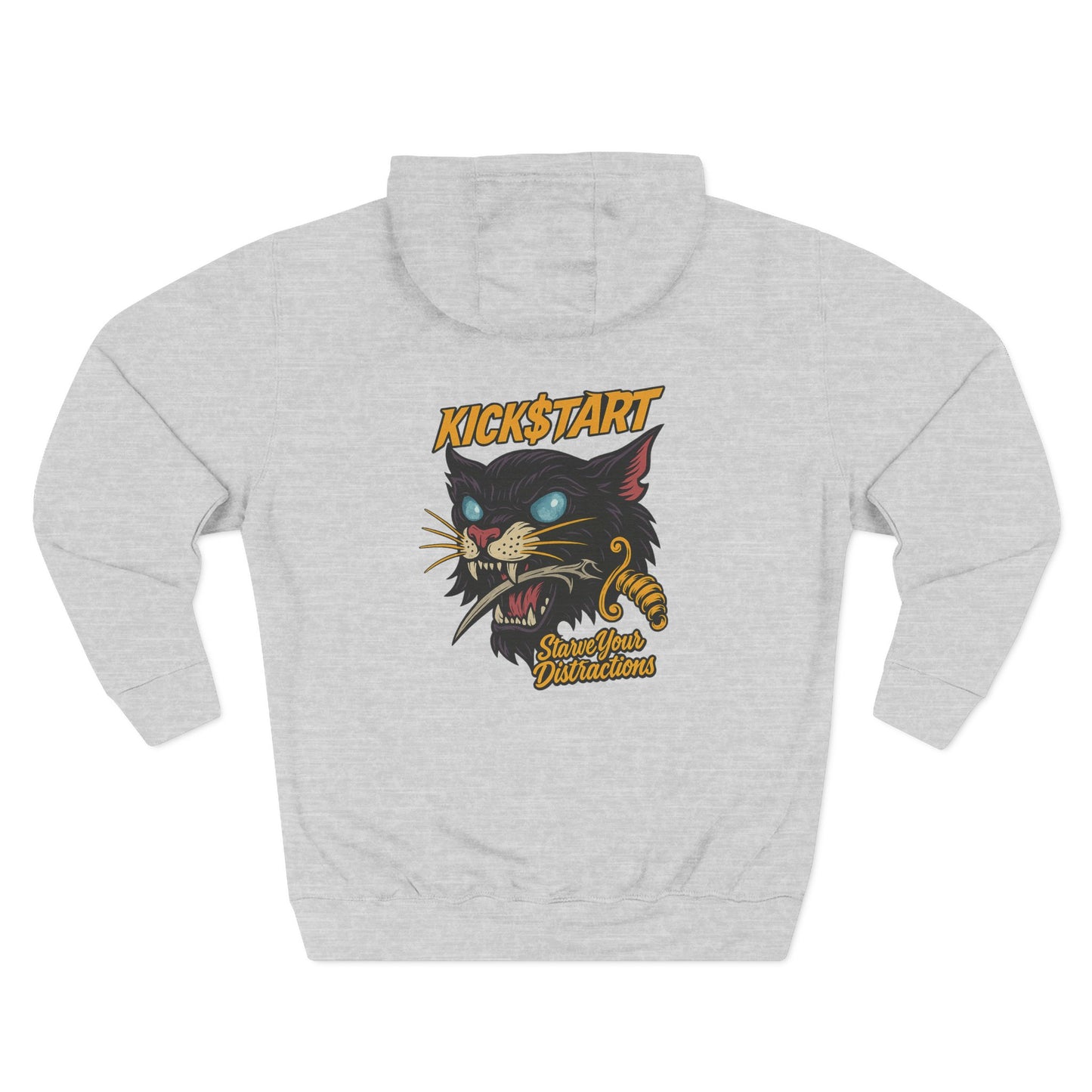 Kickstart Graphic Fleece Hoodie - Cozy Cat