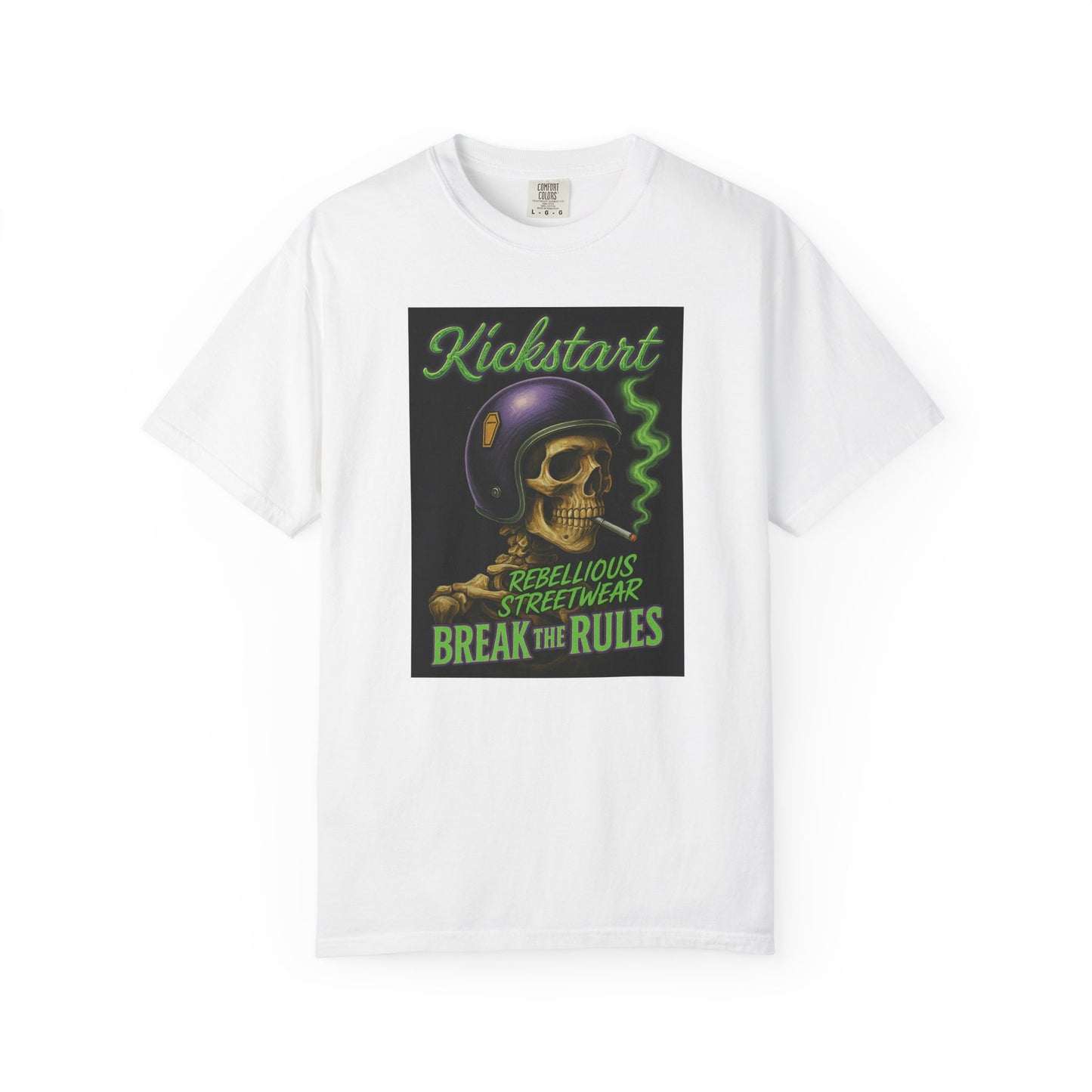 Kickstart Rebellious Streetwear T-Shirt, Break the Rules