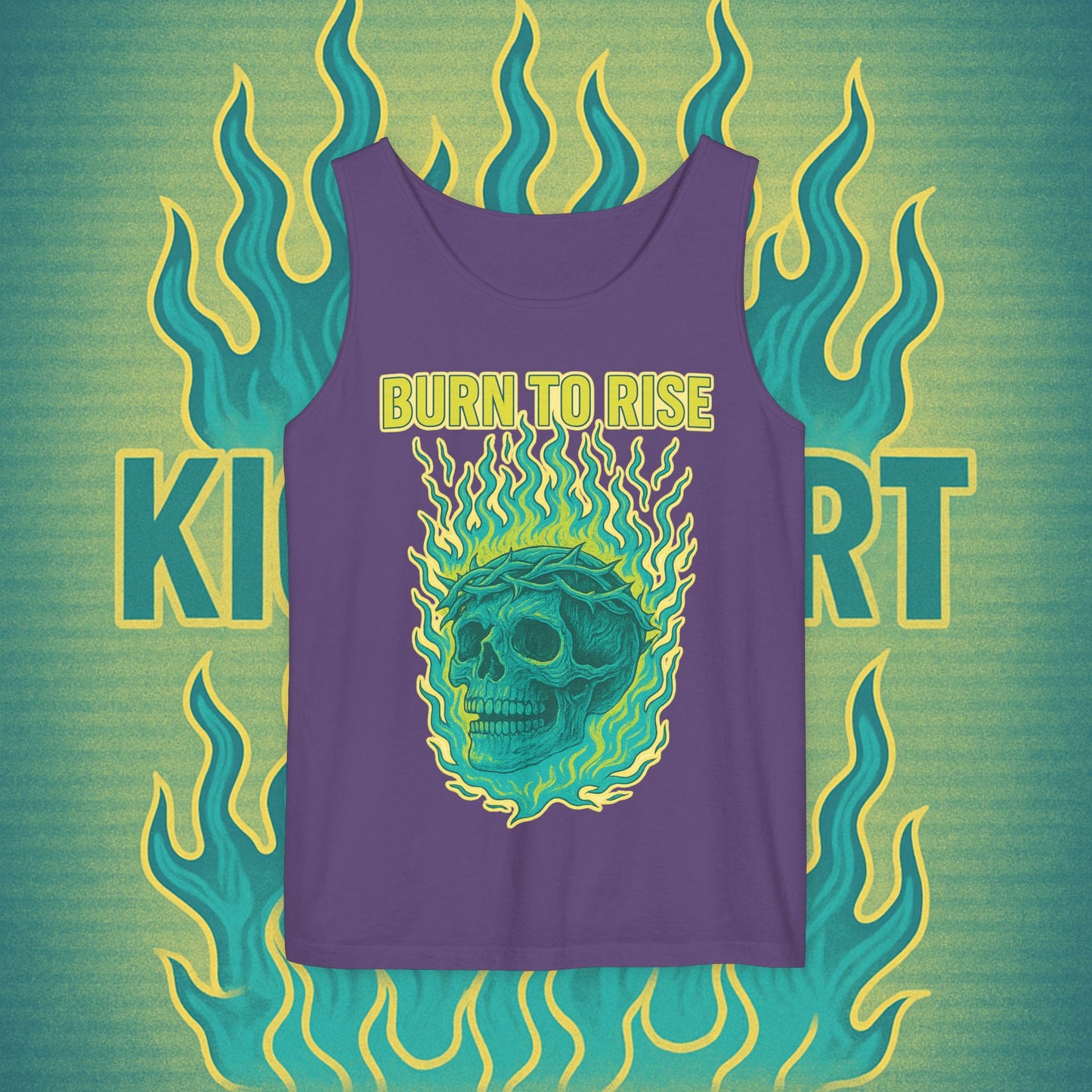 Burn to Rise Phoenix Tank | Kick$tart Motivational Gym Cutoff Shirt