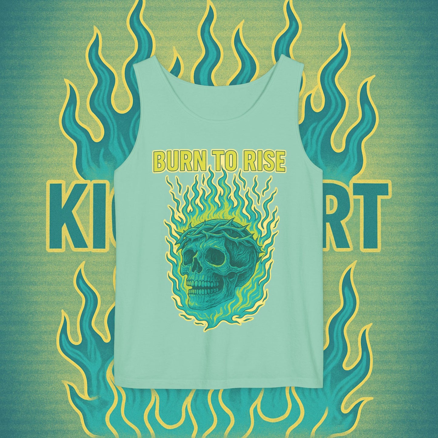 Burn to Rise Phoenix Tank | Kick$tart Motivational Gym Cutoff Shirt