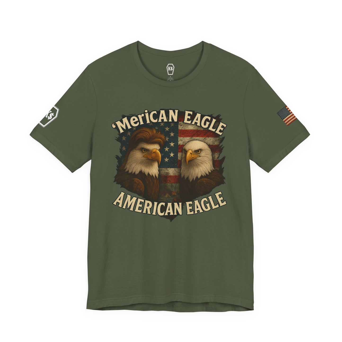 Patriotic Eagle Tee - Unisex Jersey Short Sleeve Shirt for July 4th, Memorial Day, Freedom Fighters, Casual Wear,