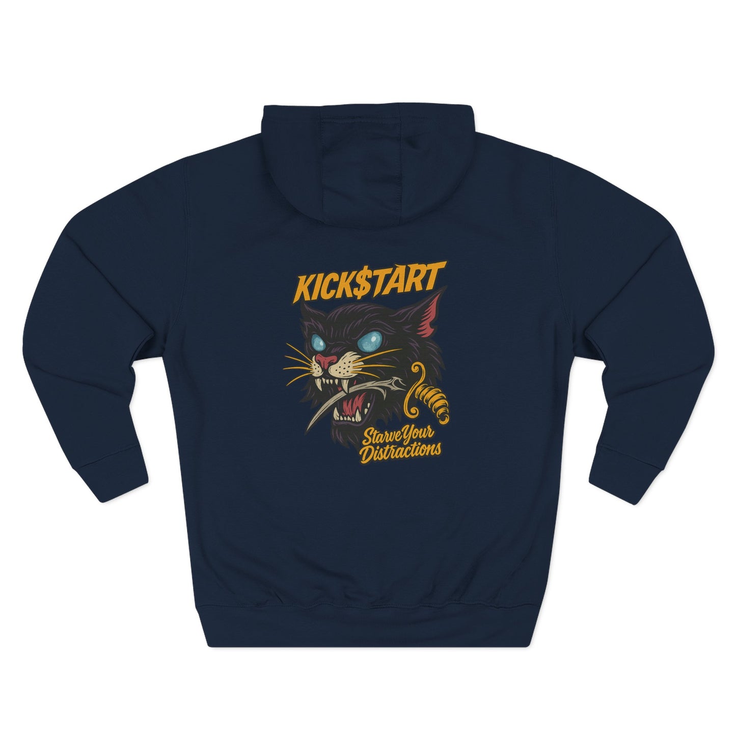 Kickstart Graphic Fleece Hoodie - Cozy Cat
