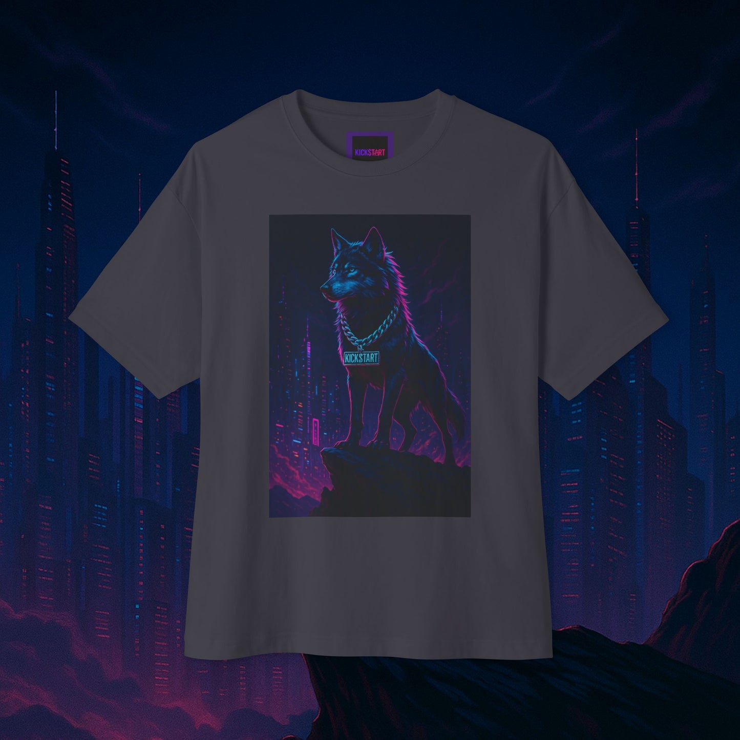 Lone Wolf Rider Tee | Oversized Biker Graphic Shirt for Rebels