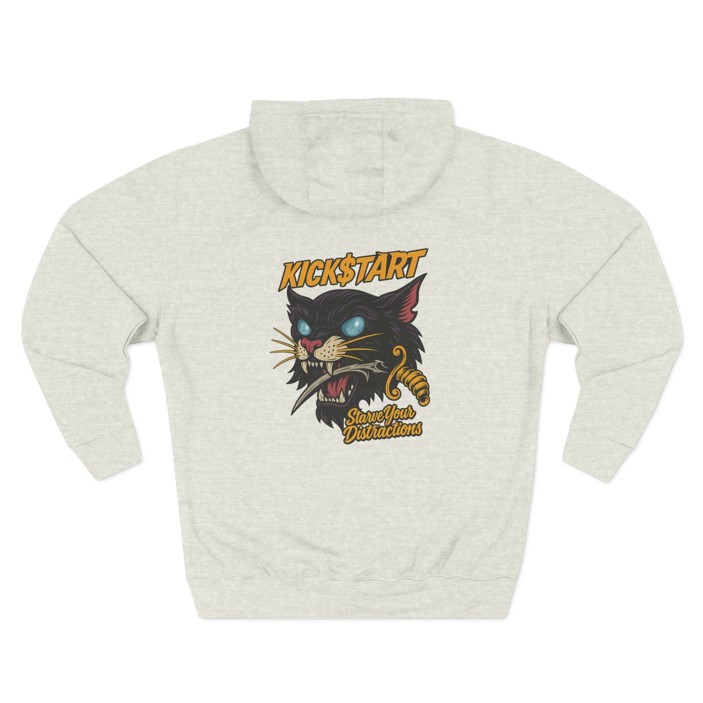 Kickstart Graphic Fleece Hoodie - Cozy Cat