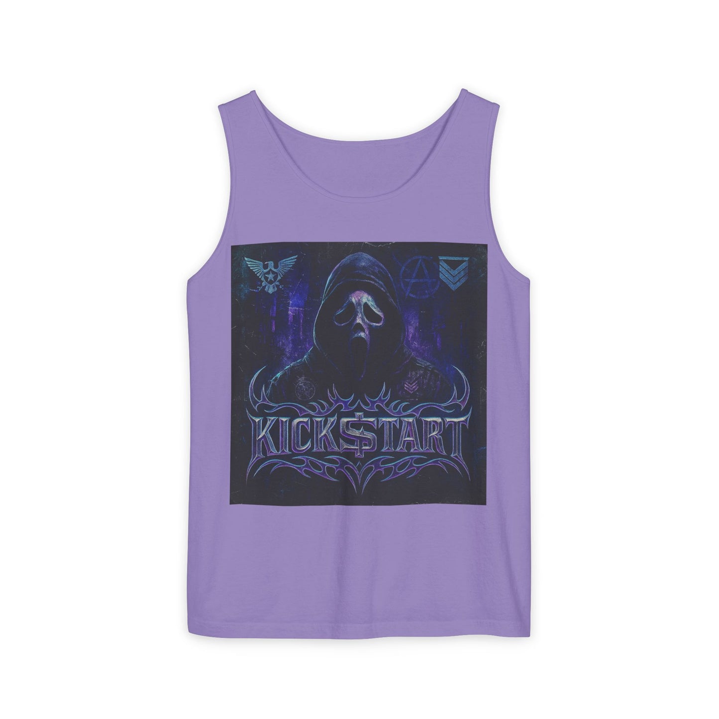 Kickstart Unisex Garment-Dyed Tank Top | Relaxed Fit Workout Tee, Music Festival Wear, Summer Essential, Gift for Music Lovers