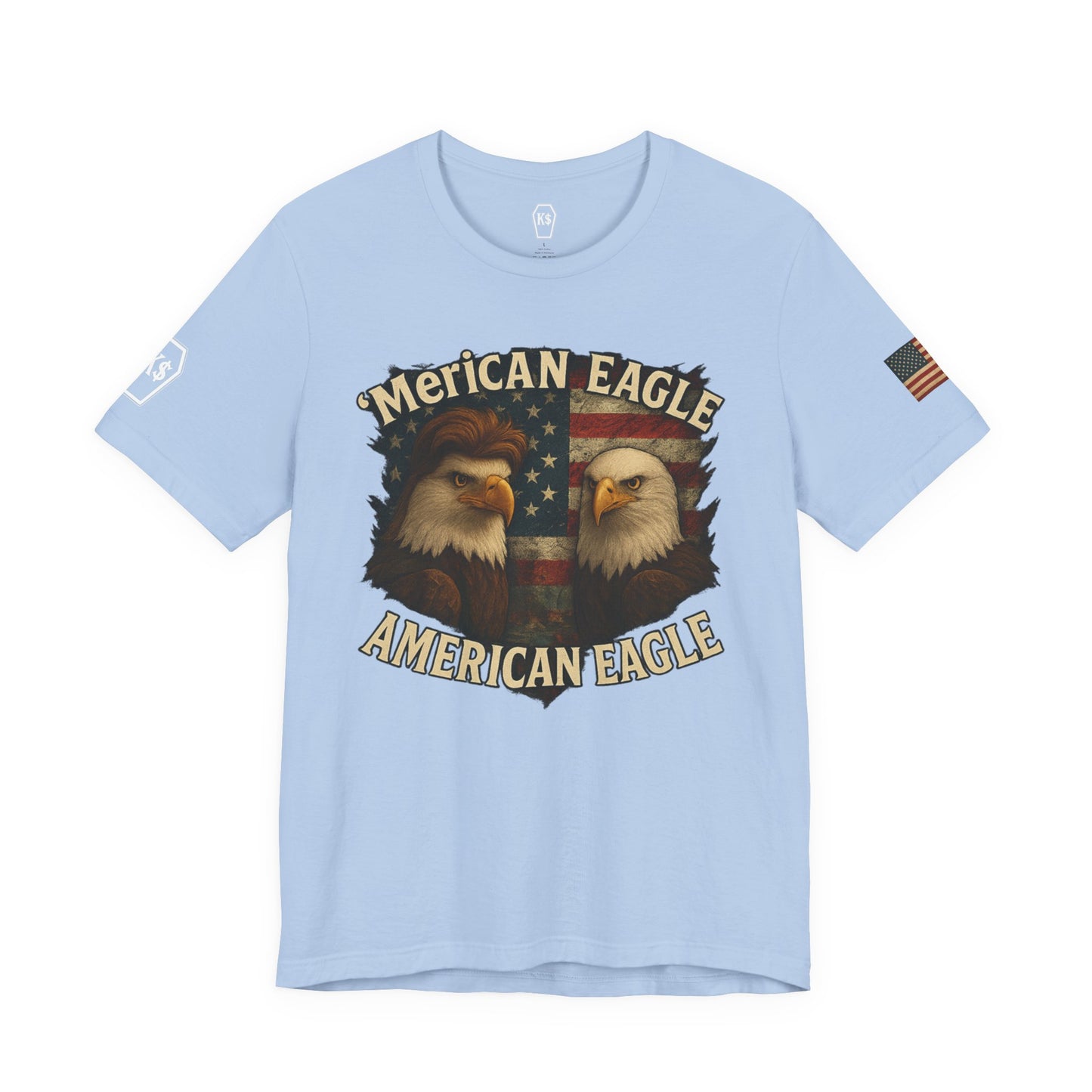 Patriotic Eagle Tee - Unisex Jersey Short Sleeve Shirt for July 4th, Memorial Day, Freedom Fighters, Casual Wear,