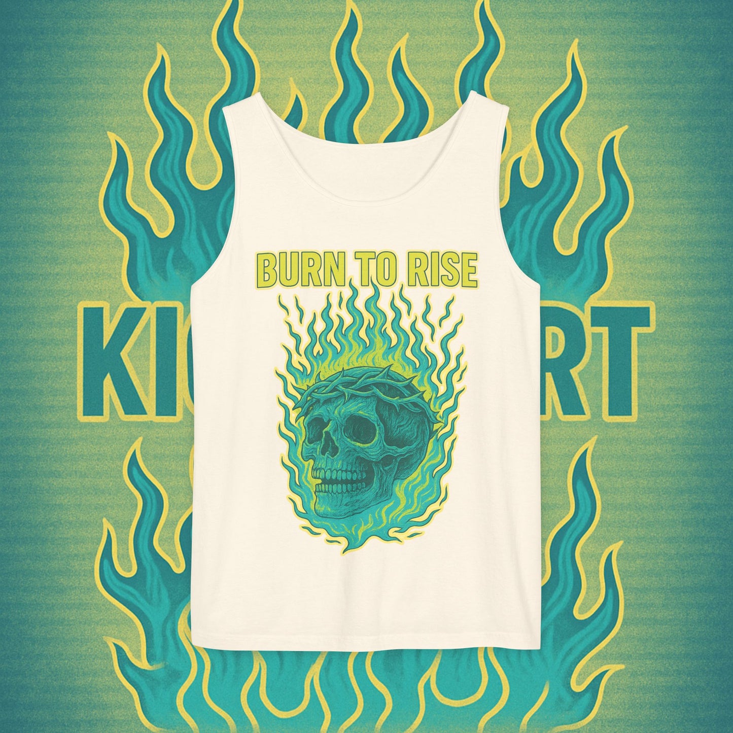 Burn to Rise Phoenix Tank | Kick$tart Motivational Gym Cutoff Shirt