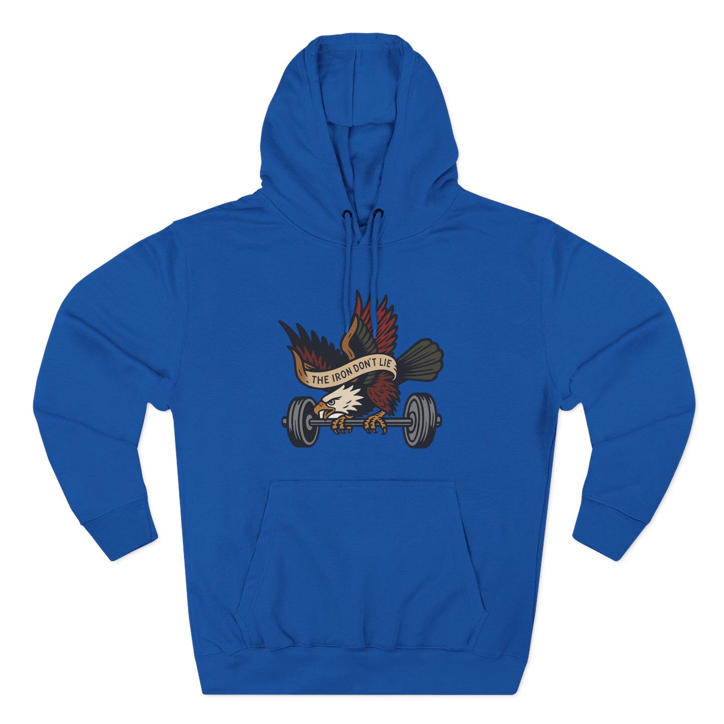 Gym Motivation Fleece Hoodie | ‘The Eagle Doesn't Lie’ Workout Pullover, Cozy Fitness Apparel, Gifts for Gym Lovers, Athleisure Sweatshirt