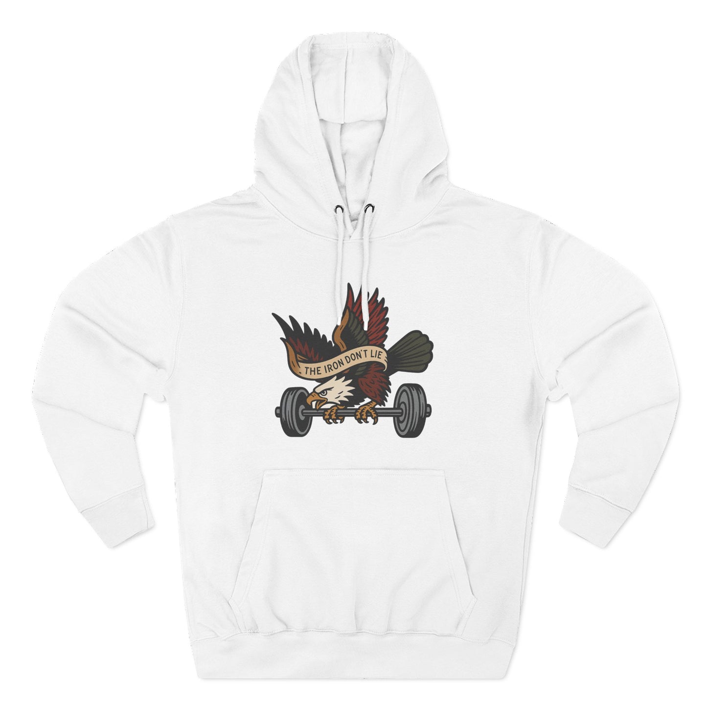 Gym Motivation Fleece Hoodie | ‘The Eagle Doesn't Lie’ Workout Pullover, Cozy Fitness Apparel, Gifts for Gym Lovers, Athleisure Sweatshirt