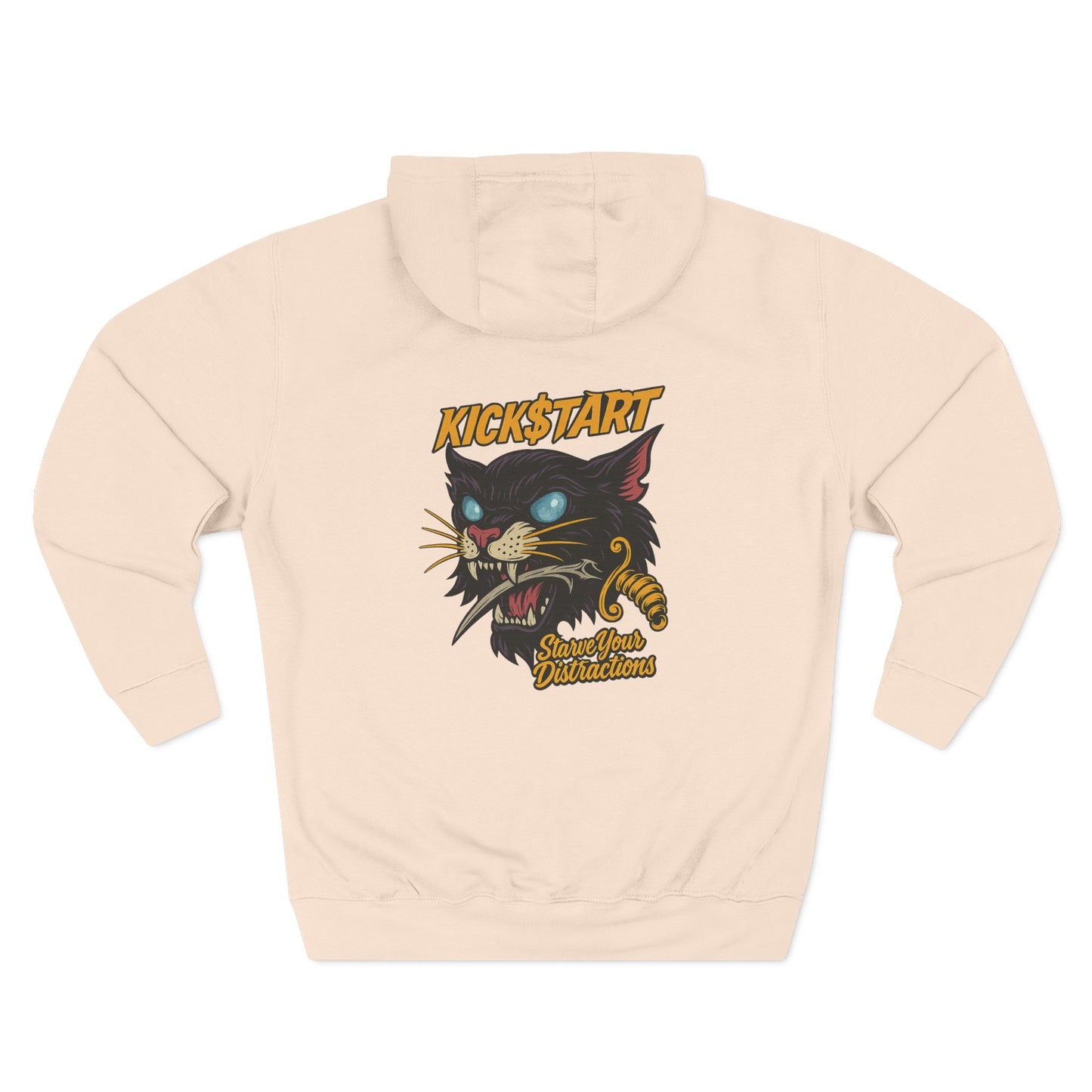 Kickstart Graphic Fleece Hoodie - Cozy Cat