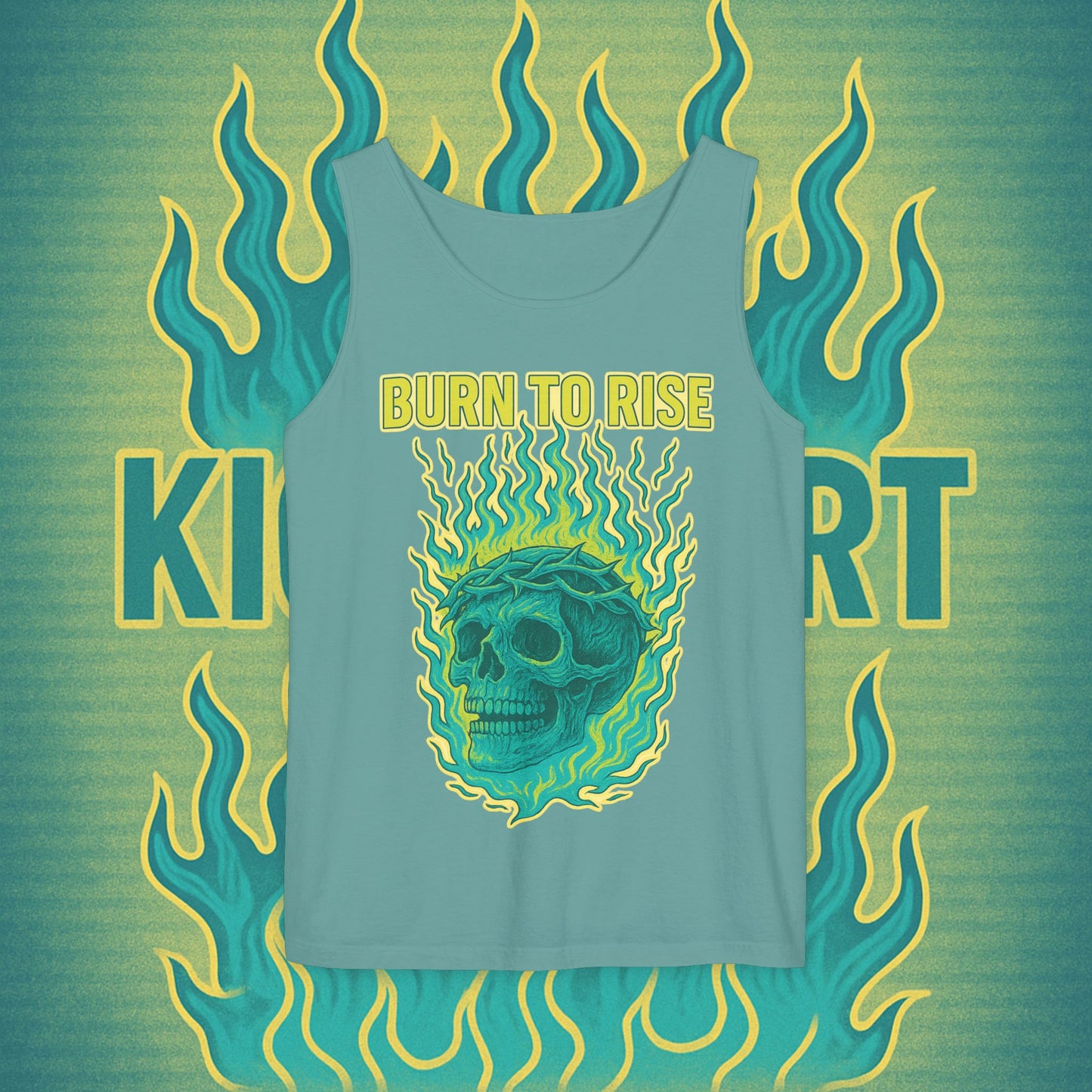 Burn to Rise Phoenix Tank | Kick$tart Motivational Gym Cutoff Shirt