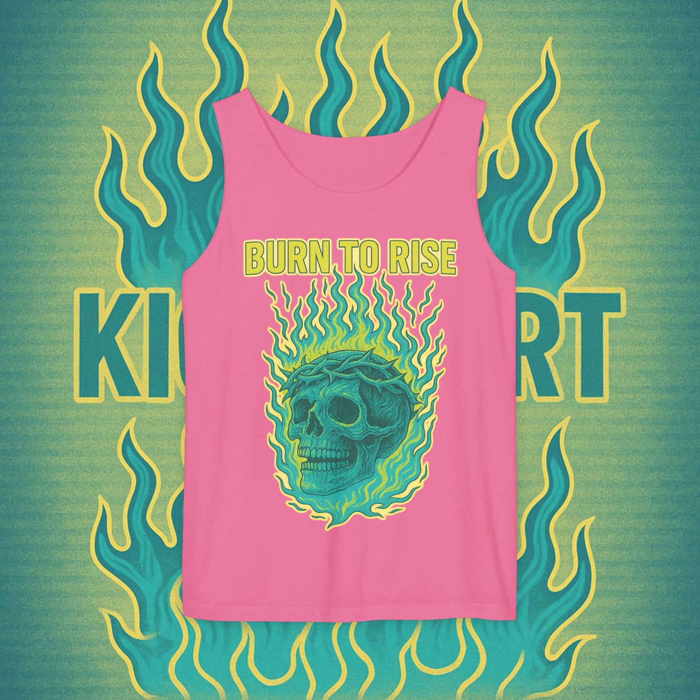 Burn to Rise Phoenix Tank | Kick$tart Motivational Gym Cutoff Shirt