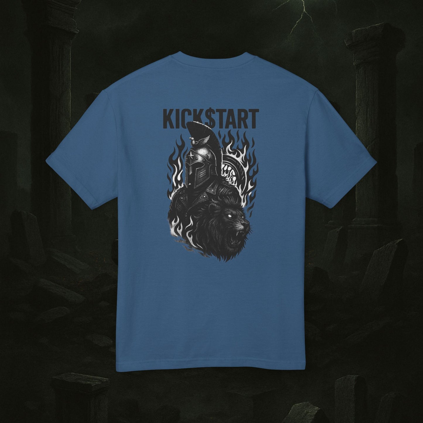 Kick$tart Spartan Tee – Heavyweight Warrior Graphic Shirt