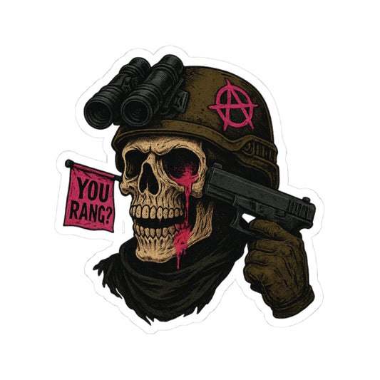 “You Rang?” Sticker – Grim Reaper Motorcycle Helmet Decal