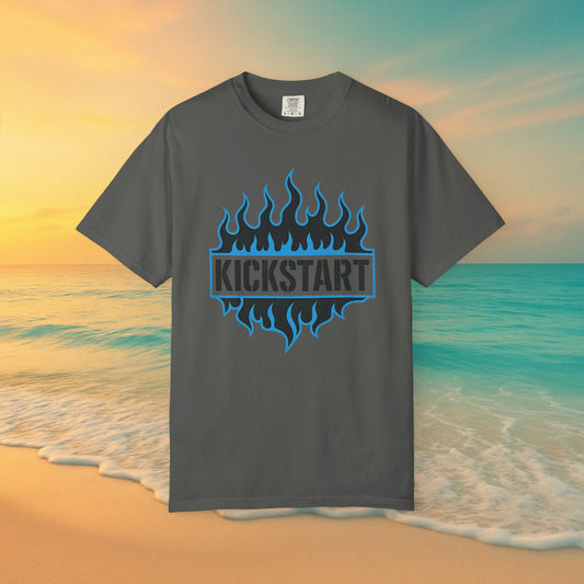 Beach Flames Muscle Tank – Retro Surf & Ride Cutoff Tee