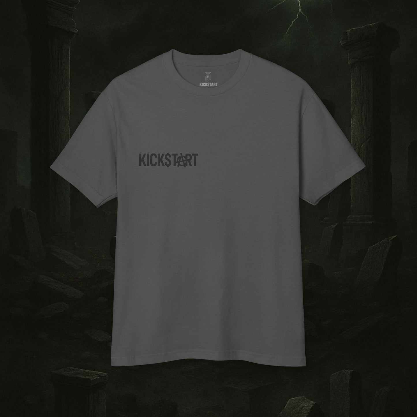 Kick$tart Spartan Tee – Heavyweight Warrior Graphic Shirt