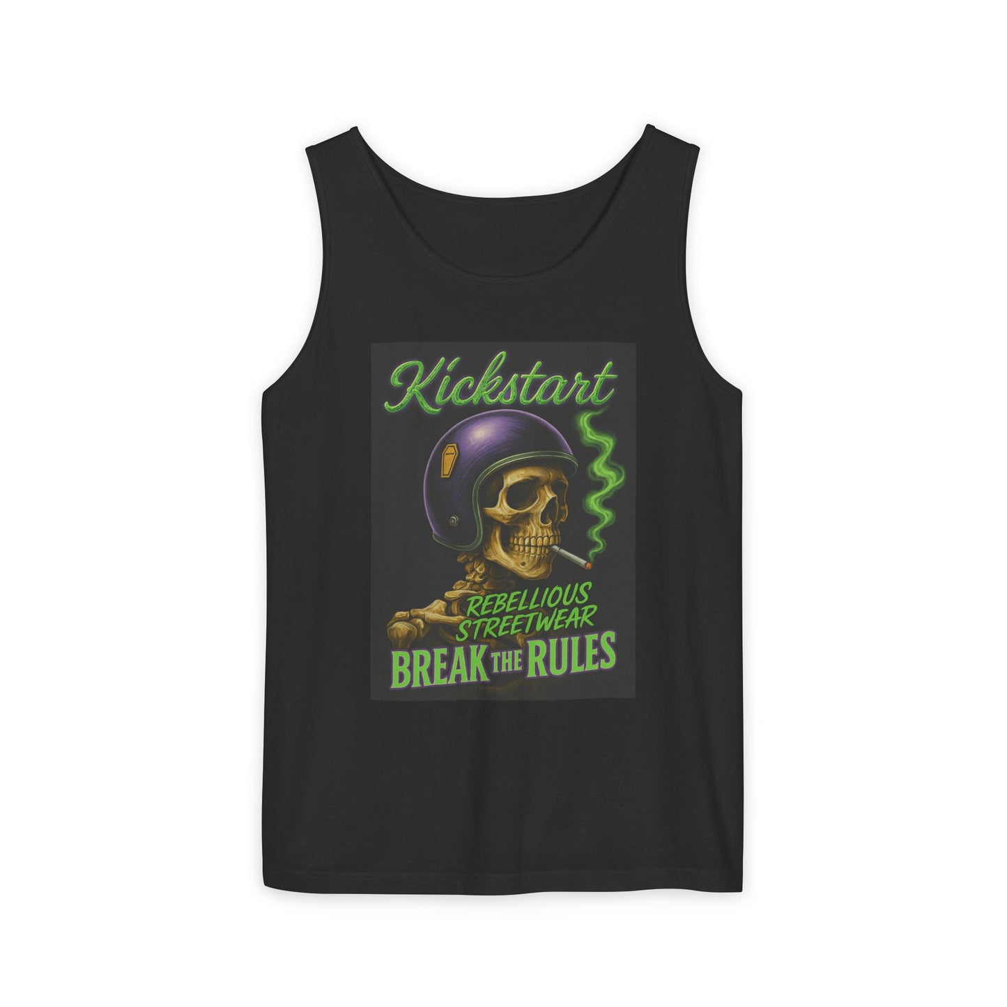 Rebellious Skulls Tank Top, Unisex Streetwear, Break the Rules