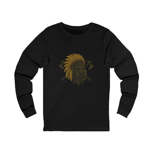 Kick$tart Chief Heavyweight Long Sleeve Tee – Warrior Style Biker T-Shirt