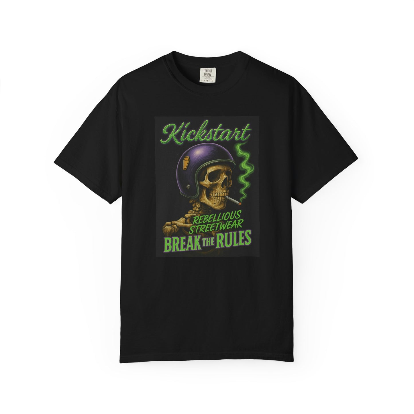 Kickstart Rebellious Streetwear T-Shirt, Break the Rules