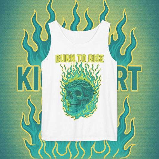 Burn to Rise Phoenix Tank | Kick$tart Motivational Gym Cutoff Shirt
