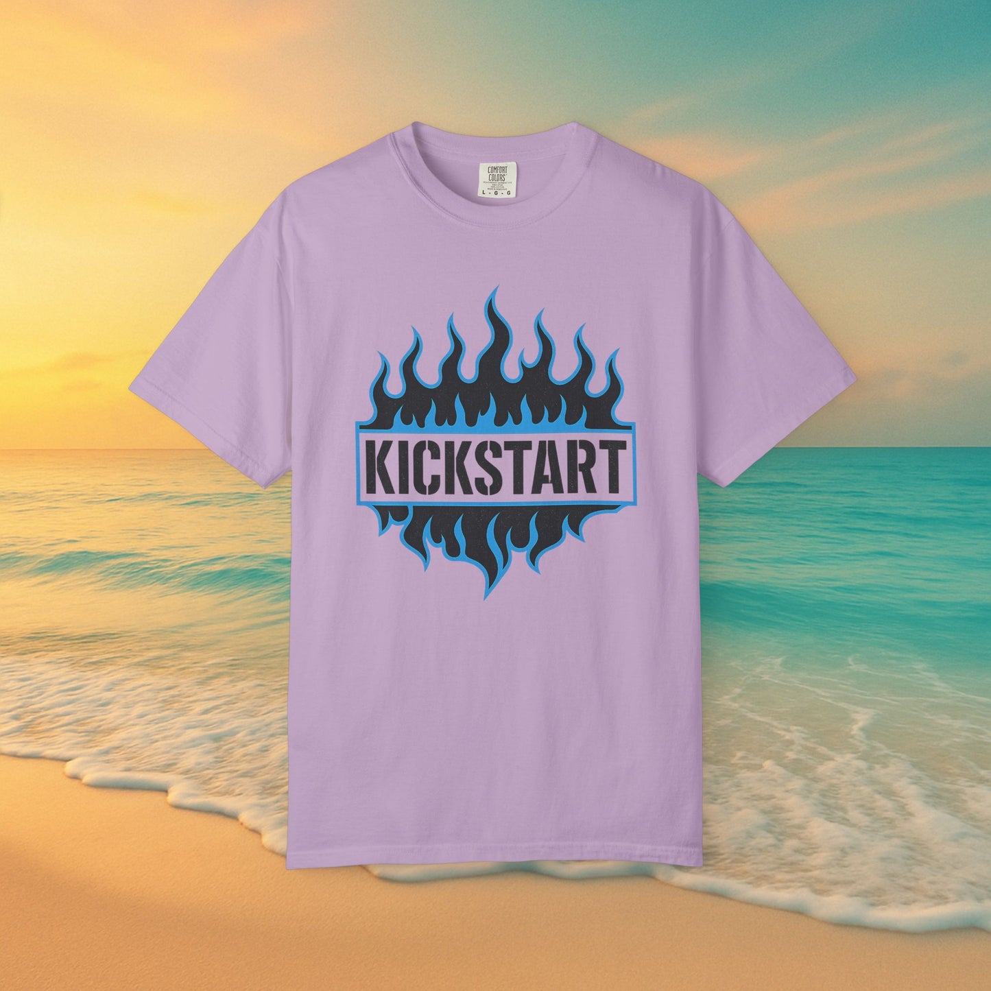 Beach Flames Muscle Tank – Retro Surf & Ride Cutoff Tee