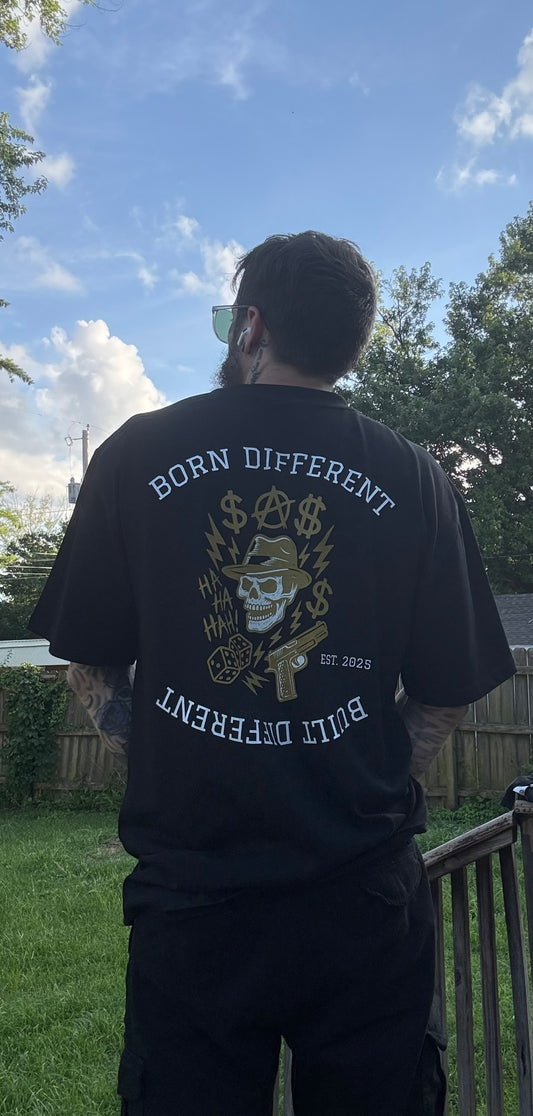 Born Different – Built Different Biker Tee | Kick$tart Streetwear Shirt