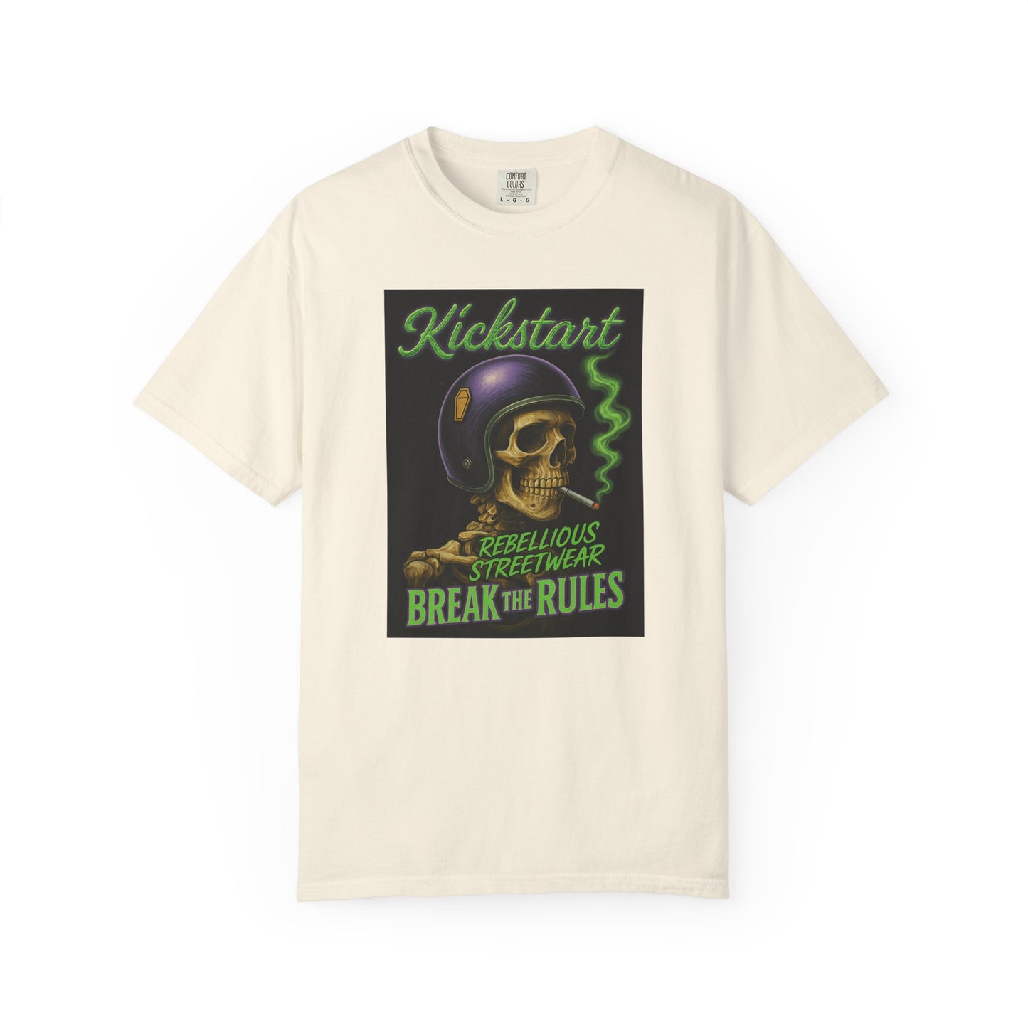 Kickstart Rebellious Streetwear T-Shirt, Break the Rules