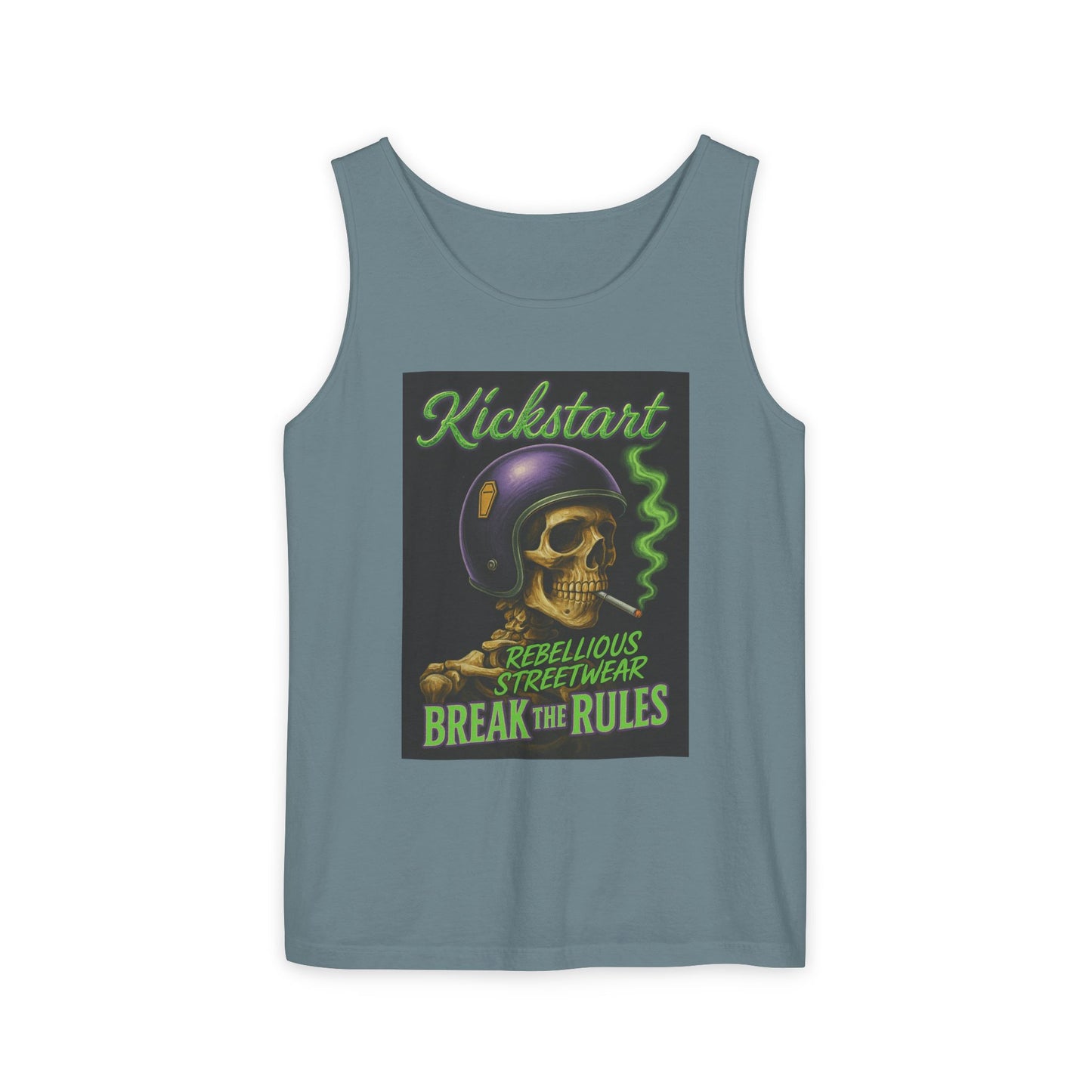 Rebellious Skulls Tank Top, Unisex Streetwear, Break the Rules