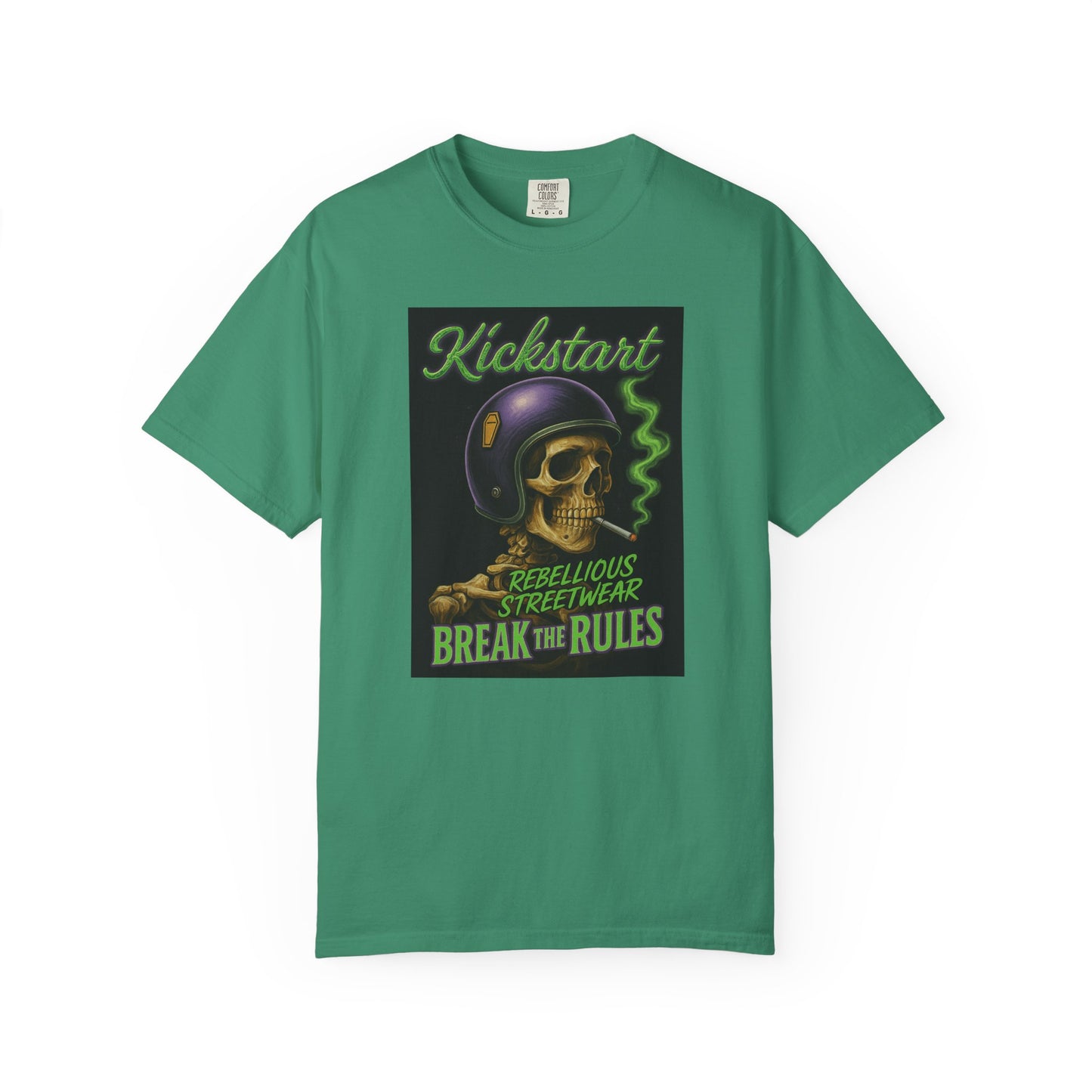 Kickstart Rebellious Streetwear T-Shirt, Break the Rules