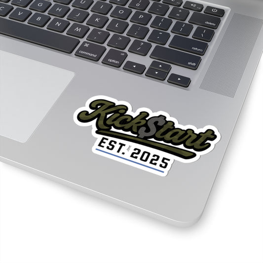 Kick$tart EST Camo Sticker – Founding Year Tactical Vinyl Decal
