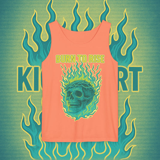 Burn to Rise Phoenix Tank | Kick$tart Motivational Gym Cutoff Shirt
