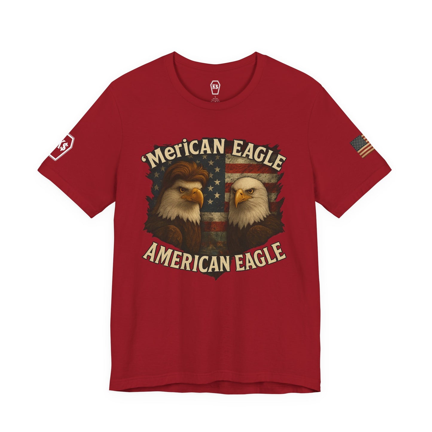 Patriotic Eagle Tee - Unisex Jersey Short Sleeve Shirt for July 4th, Memorial Day, Freedom Fighters, Casual Wear,