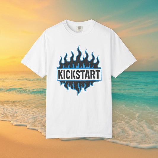 Beach Flames Muscle Tank – Retro Surf & Ride Cutoff Tee