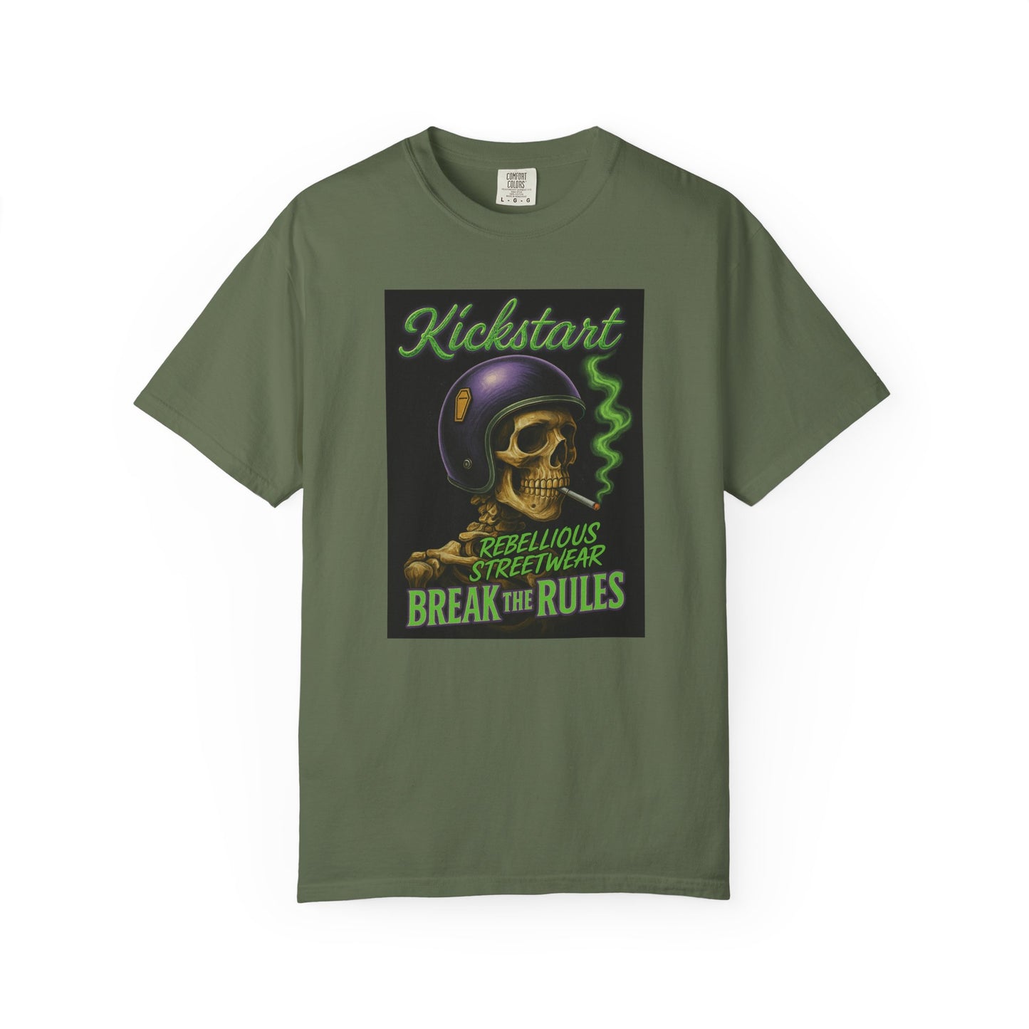 Kickstart Rebellious Streetwear T-Shirt, Break the Rules