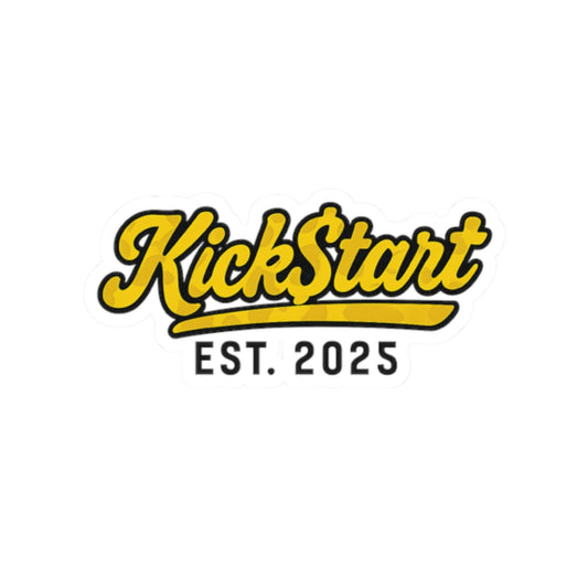 Kick$tart EST Logo Sticker – Bold Brand Decal for Riders