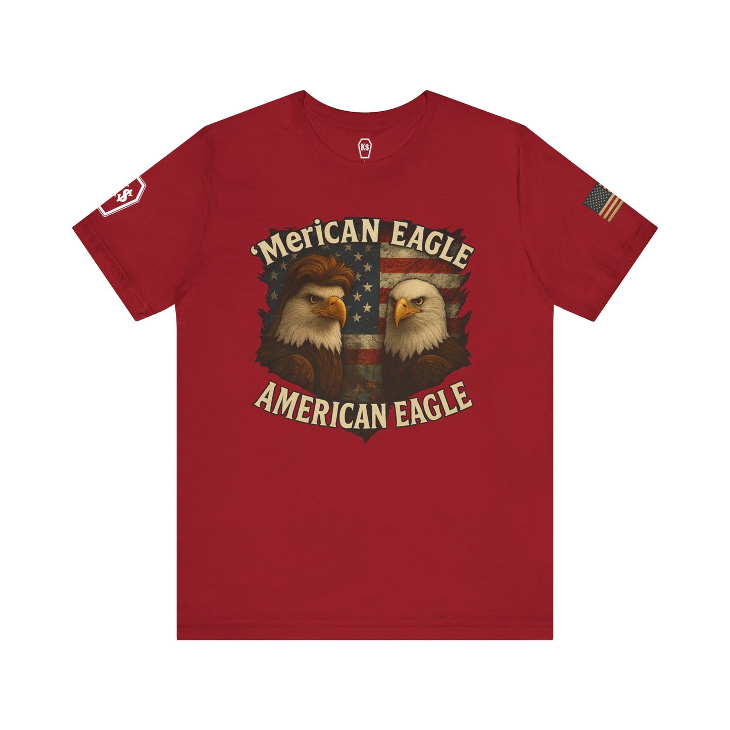 Patriotic Eagle Tee - Unisex Jersey Short Sleeve Shirt for July 4th, Memorial Day, Freedom Fighters, Casual Wear,